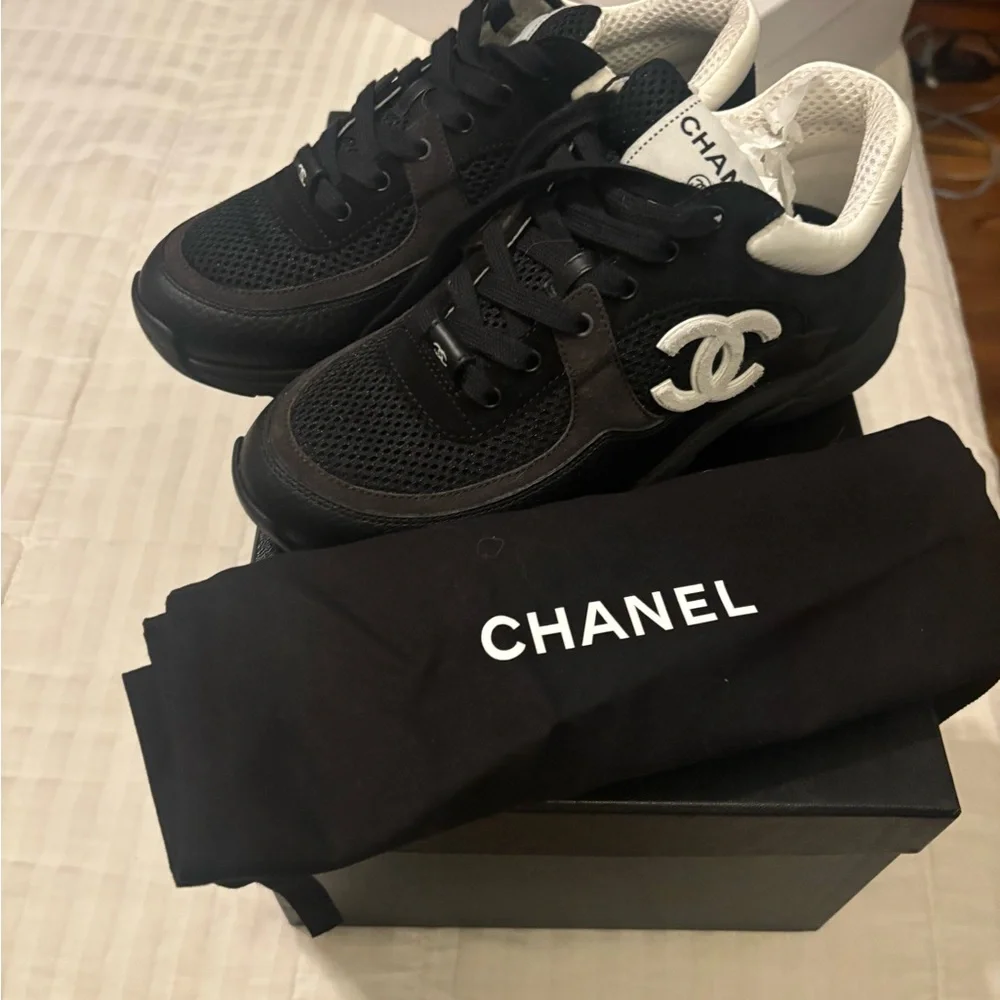 Chanel Monochrome Athletic Sneakers - Picture 1 of 9